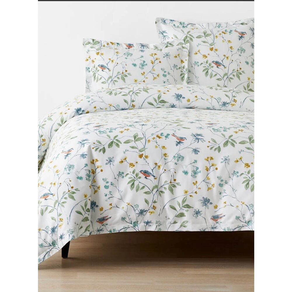 The company store- company cotton- Bird in Spring Classic Smooth Duvet T/TXL